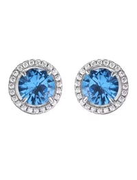 Image 1 of S925 18K Gold 9.5mm 1.4ct Moissanite Stud Earrings