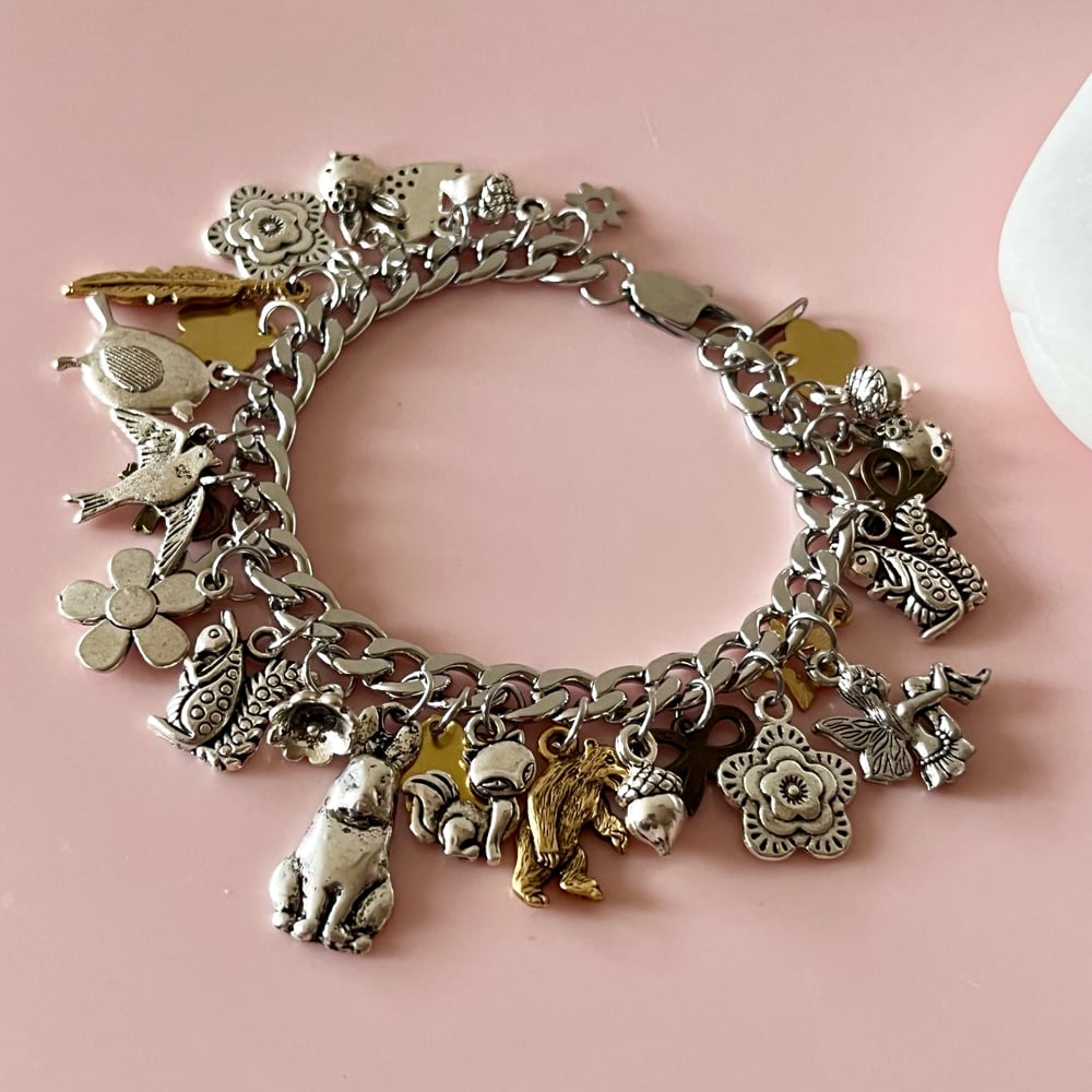 Image of One of a Kind Charm Bracelet - Woodland 1