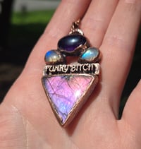 Image 1 of Electroformed Funky Bitch necklace
