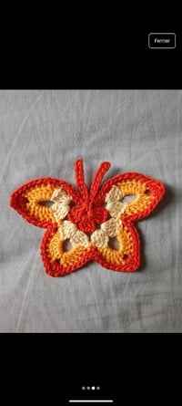 Broche papillon crochet 