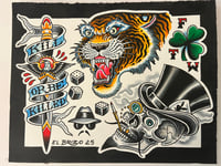 Image 3 of Number 6 original 11”x14” flash sheet