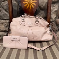 Image 1 of Coach Light Pink Ashley Satchel With Wallet 