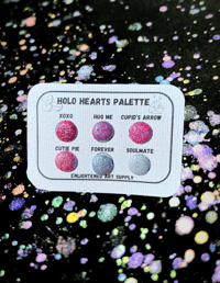 Image 1 of Holo Hearts Watercolor Dot Card Palettes LIMITED EDITION ✨