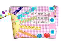 Image 1 of Keep Your Face Towards the Sunshine Pouch - PINK