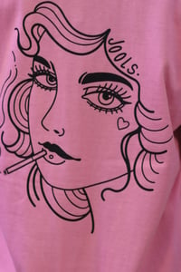 Image 3 of "Smoke" Pink T-Shirt by Jools