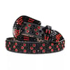 Infinity 4 Rhinestone belt- Black Red