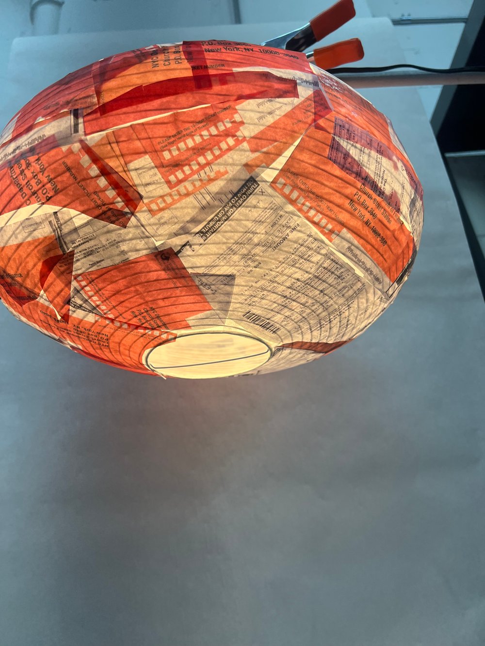 Image of Parking Ticket Paper Lamp