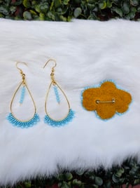 Image 3 of Bee 🐝 pin with matching earrings