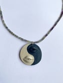 Yin Yang beaded necklace #14