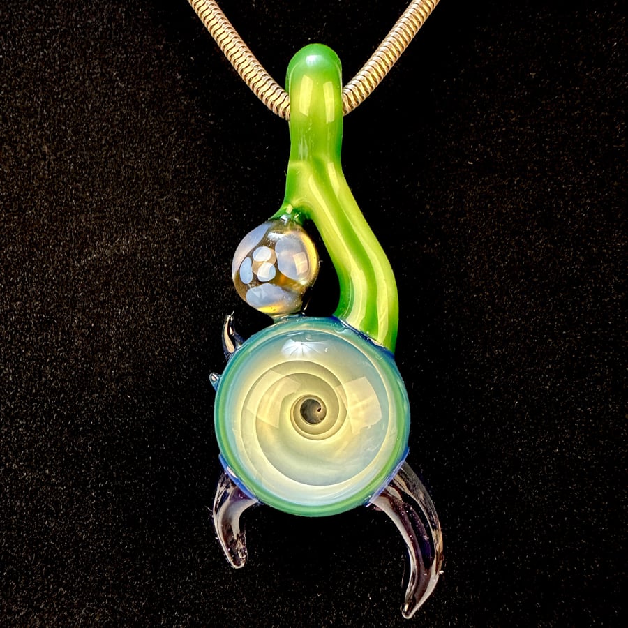 Image of Chromium and Electrum Classic Abstract Pendant 