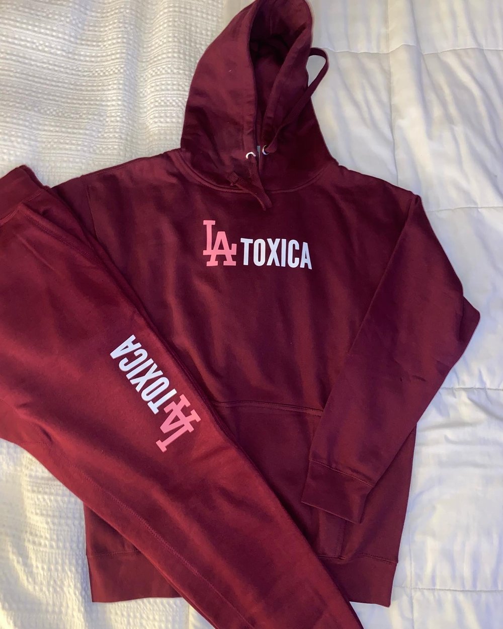 Image of La toxica burgundy set