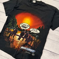 Image 2 of Vintage Bud Light Fishing Beer Tee - L