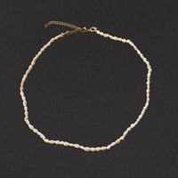 Image 1 of Dainty Rice Pearl Necklace