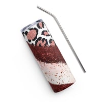 Image 3 of Leopard Glitter tumbler