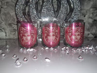 Image 1 of CHROME PINK V CANDLE SET