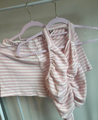 Image 2 of Crochet stripe backless shorts set - 5 colours 