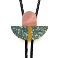 Image 1 of Pink Opal, Variolite & Jasper Bolo Tie