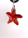 Red Swarovski Crystal starfish (Large) pendant