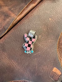Image 3 of Pink/Black Checkered Bunny