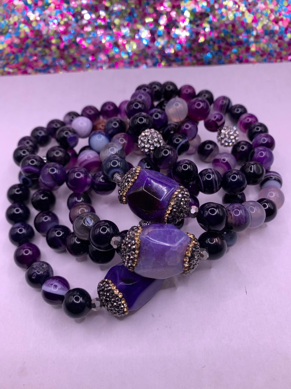 Image of The Raven Beaded Bracelet (2pc Set )