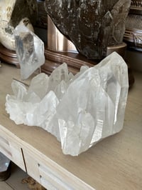 Image 4 of Large Clear Quartz Points Cluster Statement Piece #2132