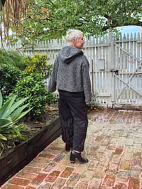 Image 4 of Kylie Jane Cropped Cape jacket - grey/black boucle