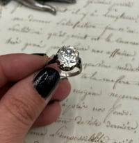 Image 1 of Magnifique bague en argent massif poinçonné, zircon synthétique, début 1900
