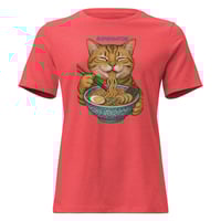 Image 6 of Women's Relaxed T-Shirt, Ramenator Cat T-Shirt | Funny Ramen Cat Graphic Tee
