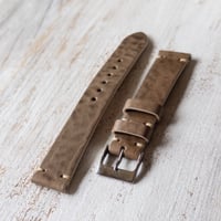 Image 1 of 18mm Classic Two Stitch Strap  - Missouri Grigio