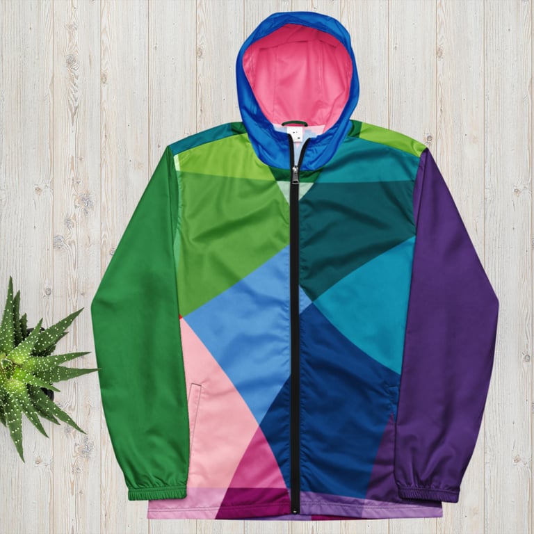 I'm A Little Abstract Men’s Windbreaker Image 3