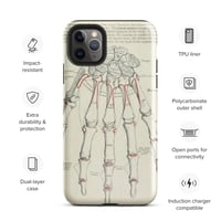 Image 4 of Antique Bookpage Detailed Anatomical Illustration Human Hand Tough Case for iPhone®