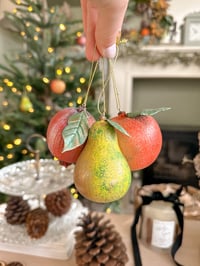 Image 1 of SALE! Resin Festive Fruit Decorations ( Set of 3 )