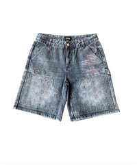 EMBOSSED DEIM JEAN SHORTS 