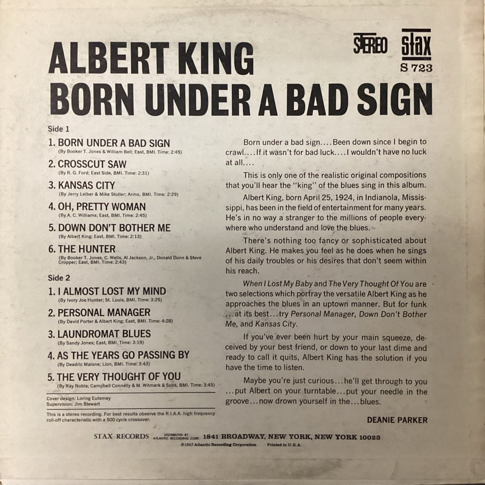 Albert King - Born Under A Bad Sign