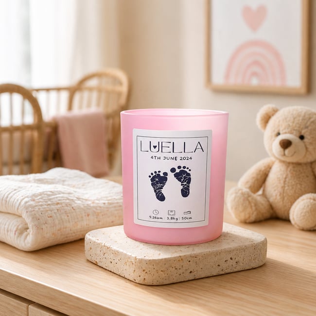 Personalised Baby Keepsake Candles - 500g
