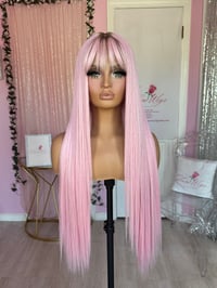 Image 1 of baby pink straight wig (ready to ship) 
