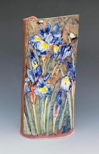 Image 1 of “Iris” Flambé lustre vase