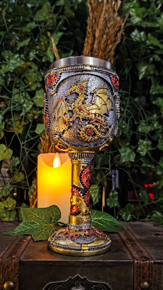 👑The Armored Kingdom Gearwing Mechanical Dragon Goblet