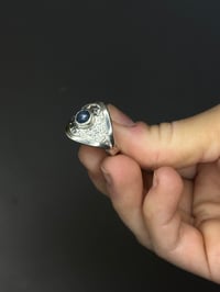 Image 4 of Sapphire Stardust saddle ring | size 10