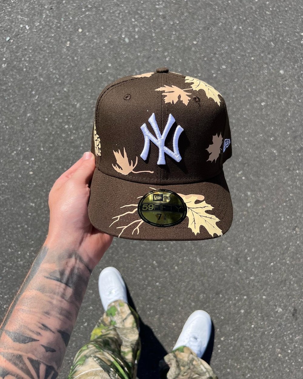 Image of TACTICAL CAMO BROWN/NUDE NY YANKEES CUSTOM FITTED