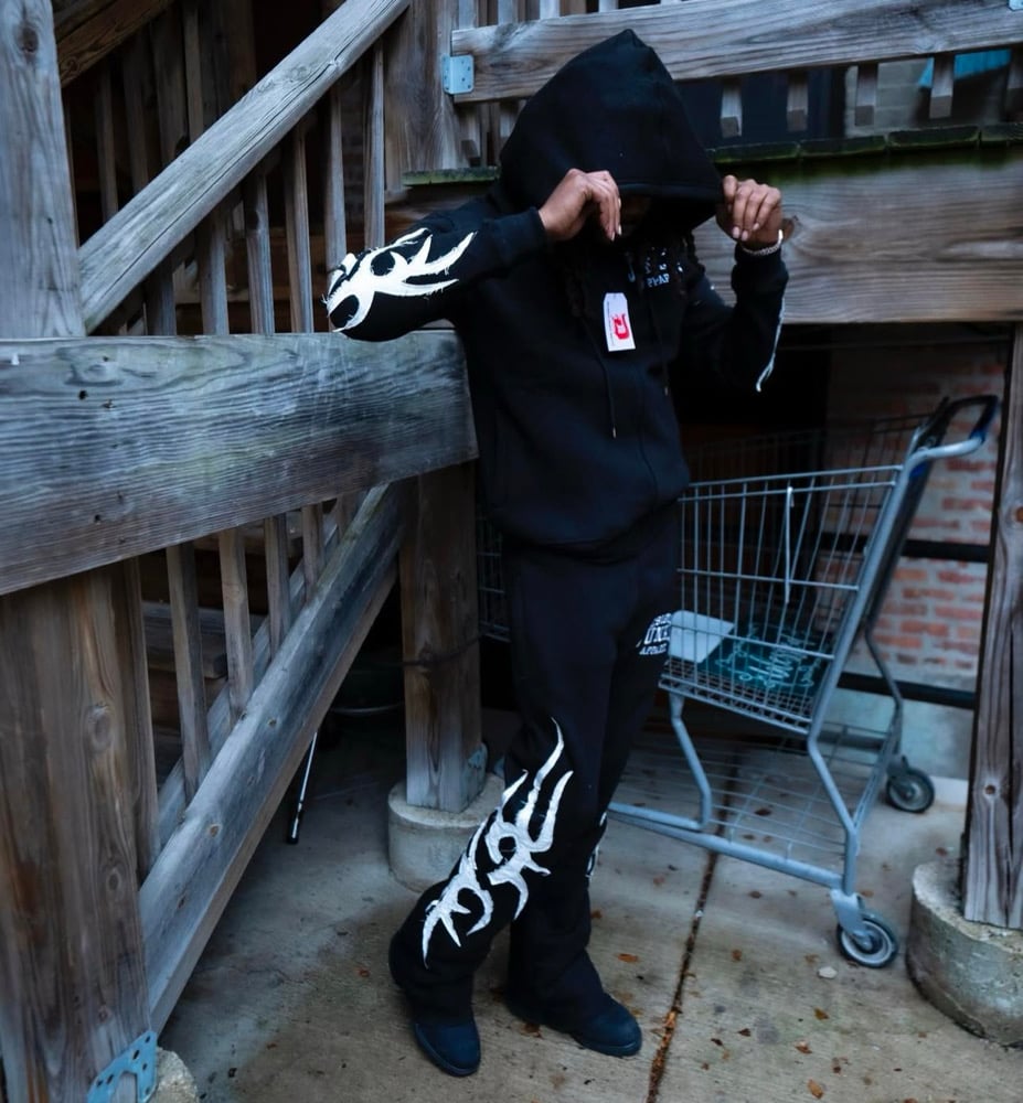 Image of DJA Distressed Sweatsuit ( Black )