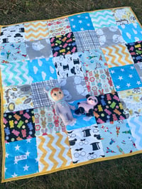 Image 1 of Gummie Bears and Top Hats Patchwork Mat