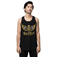 Image 1 of BOSSFITTED Black and Yellow Men’s premium tank top