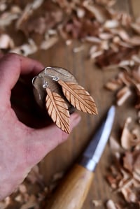 Image 2 of Cherry Leaf- Earrings 