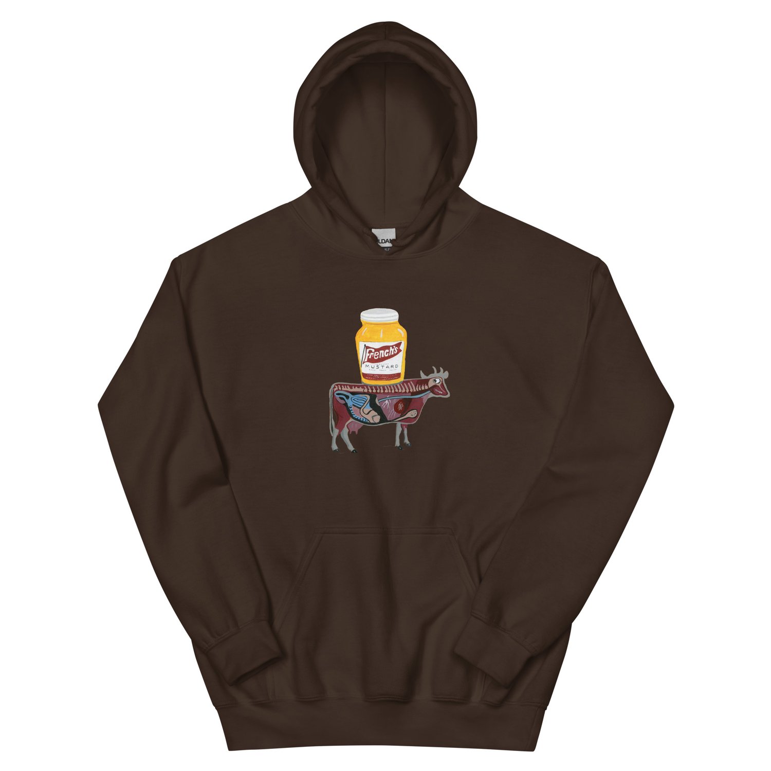Image of MUSTARD COW HOODIE