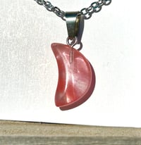 Image 1 of Cherry Quartz Moon Necklace