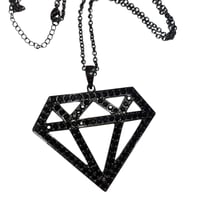 Image 2 of bling diamond necklace *black*