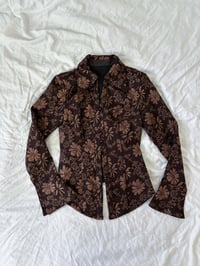 Image 1 of 00s Brown slim shirt // M