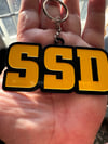 Super King Size 4 Inch Metal SSD logo Keychain