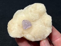 Image 2 of QR Code Fluorite On Druzy Quartz Matrix Specimen #2587